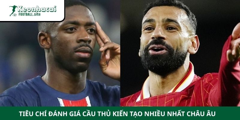 cầu thủ kiến tạo nhiều nhất châu Âu Tiêu chí đánh giá cầu thủ kiến tạo nhiều nhất châu Âu